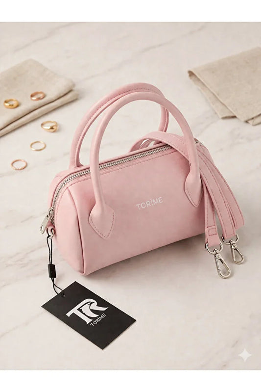 Women's White Hand and Shoulder Bag Soft Texture Zipper Mini Stylish Long Strap Bag with beautiful gift