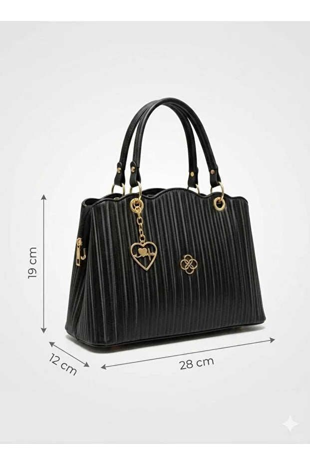 Soft Textured Everyday Women's Shoulder and Handbag - 2 Compartments