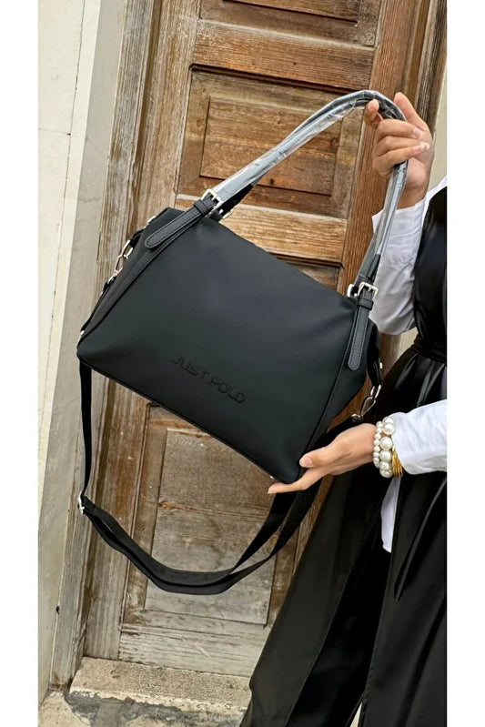 Just Polo Justpolo Women's Oversized Shoulder Bag with Adjustable Long Strap with gift