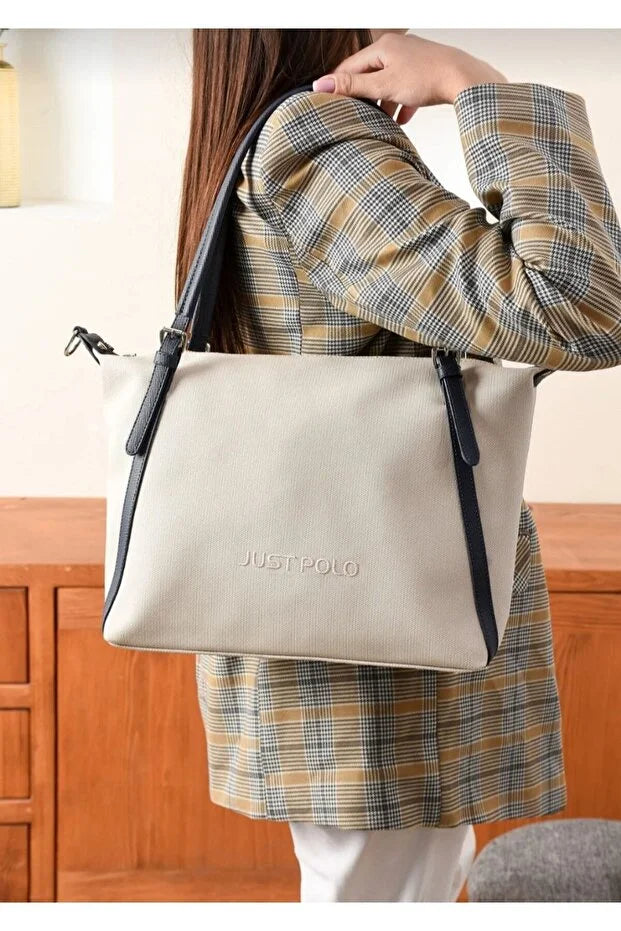 Just Polo Justpolo Women's Oversized Shoulder Bag with Adjustable Long Strap with gift