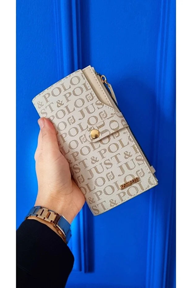 Just Polo Women's Monogram Printed Backpack and Shoulder Bag for Daily Use