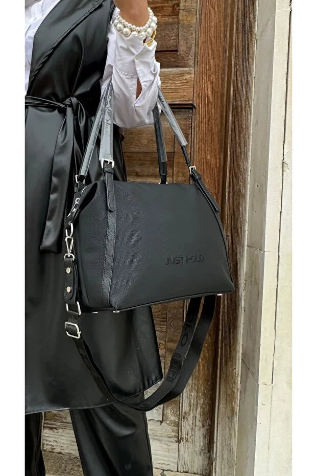 Just Polo Justpolo Women's Oversized Shoulder Bag with Adjustable Long Strap with gift