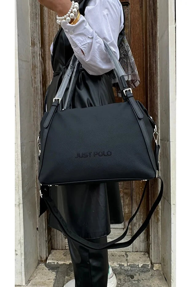 Just Polo Justpolo Women's Oversized Shoulder Bag with Adjustable Long Strap with gift